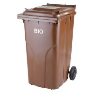 PLASTIC ASHTRAY 240 L BIO WITH BROWN, BIO WASTE BOTTLE WITH SIDE VENTILATION